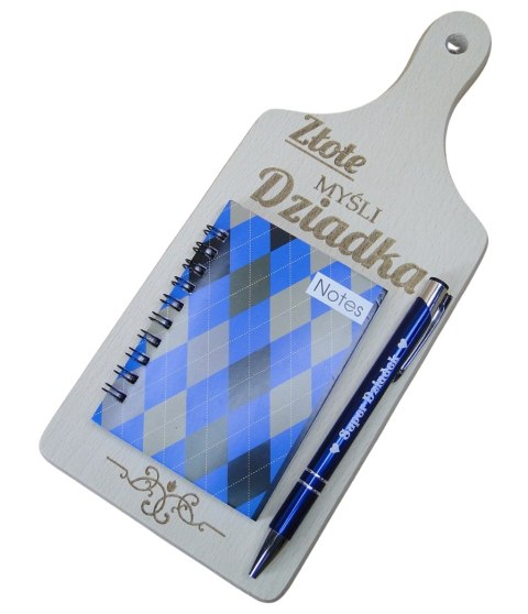 Deska + notes DZIADEK 26,5 x 11,5 cm. Deska + notes DZIADEK 26,5 x 11,5 cm.
