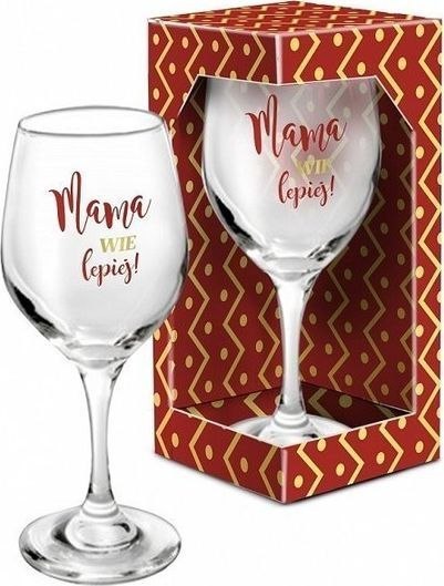 Kieliszek do wina MAMA WIE LEPIEJ 220ml Kieliszek do wina MAMA WIE LEPIEJ 220ml