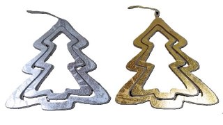 Choinka drewniana 30cm zawieszka 3D