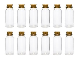 Buteleczki szklane 7,5cm z korkiem 12szt. | GB1