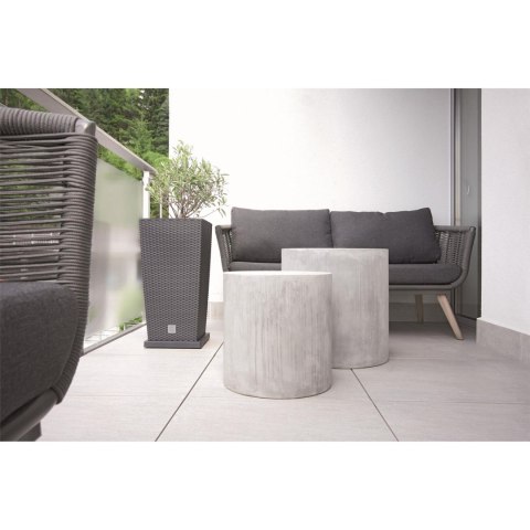Doniczka RATO SQUARE 32,5x32.5 cm wys. 61cm ANTRACYT rattan + wkład Doniczka RATO SQUARE 32,5x32.5 cm wys. 61cm ANTRACYT rattan + wkład