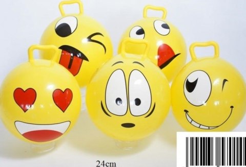 Piłka z uchwytem do skakania 23cm mix Piłka z uchwytem do skakania 23cm mix