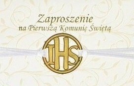 Zaproszenie KOMUNIA ŚWIĘTA 10szt 7980