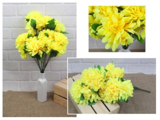 Bukiet 2szt sztuczny CHRYZANTEMA 18 łodyg 50 cm - ŻÓŁTA KAO-102A