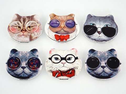 Lusterko kieszonkowe kot 8 x 7 x 1cm Lusterko kieszonkowe kot 8 x 7 x 1cm