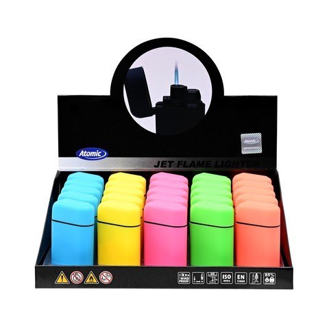 Zapalniczka 25szt. JET SCUBA RUBBER NEON Zapalniczka 25szt. JET SCUBA RUBBER NEON