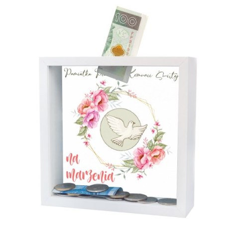 Skarbonka MDF "Pamiątka Pierwszej Komunii Świętej" - na marzenia