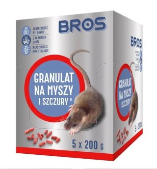 Granulat na myszy i szczury saszetki 1kg 5szt.x200g Bros