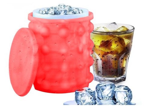 Forma do lodu silikonowa wiaderko kubek kostkarka kostki lodu foremka lód Forma do lodu silikonowa wiaderko kubek kostkarka kostki lodu foremka lód