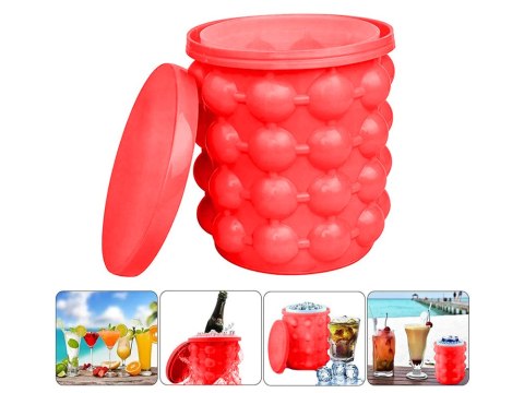 Forma do lodu silikonowa wiaderko kubek kostkarka kostki lodu foremka lód Forma do lodu silikonowa wiaderko kubek kostkarka kostki lodu foremka lód