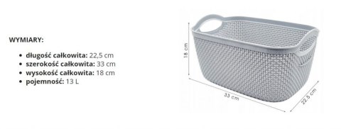 Koszyk plastikowy 13l PEARL 4255 szary Koszyk plastikowy 13l PEARL 4255 szary