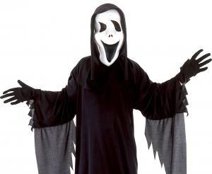 Zestaw dla dzieci Krzyk (kostium, kaptur z maską) rozmiar 120/130 cm SL-DM12 Zestaw dla dzieci Krzyk (kostium, kaptur z maską) rozmiar 120/130 cm SL-DM12