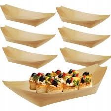 Miseczki Z Drewna, "Pure", 14 cm x 8,2 cm, "Łódka" 50 szt 84415 Miseczki Z Drewna, "Pure", 14 cm x 8,2 cm, "Łódka" 50 szt 84415