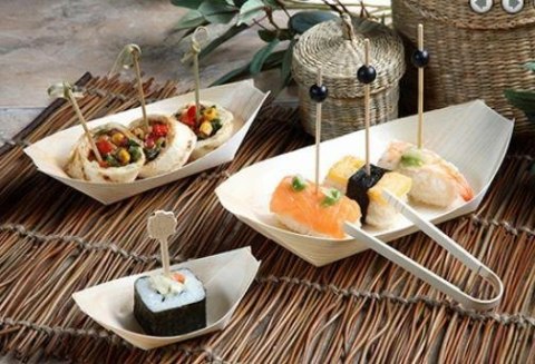 Miseczki Z Drewna, "Pure", 14 cm x 8,2 cm, "Łódka" 50 szt 84415 Miseczki Z Drewna, "Pure", 14 cm x 8,2 cm, "Łódka" 50 szt 84415