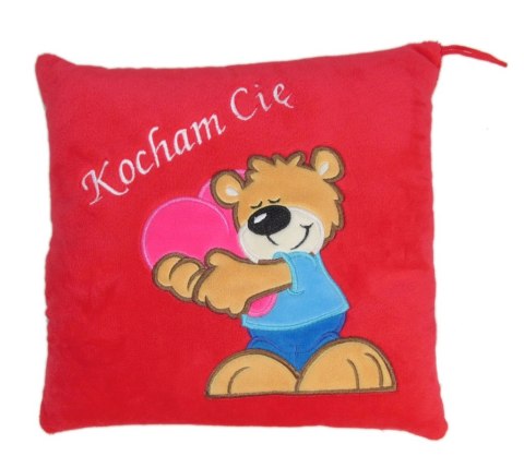 Poduszka pluszowa 25 x 25cm KOCHAM CIĘ P3329