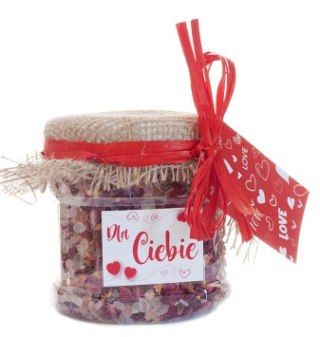 Himalajska sól do kąpieli z płatkami róż "Dla Ciebie"