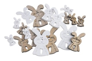 Zające wykrawanki mix 3 rozmiary 7cm, 5cm, 3cm, 18szt. 129CAN21082