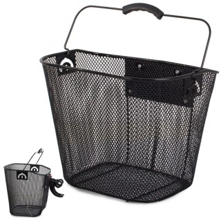 Duży kosz rowerowy metalowy koszyk do roweru click