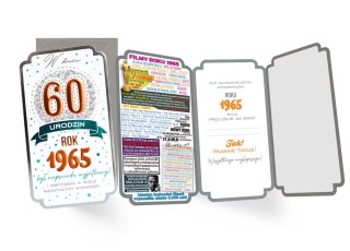 Karnet Urodziny 60 (cyfry, roczniki) 2025 PM-395