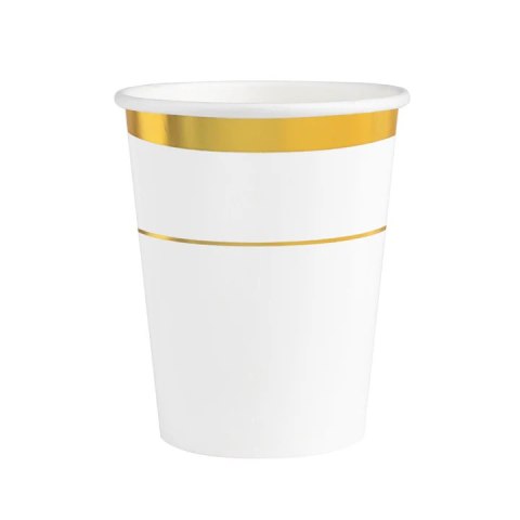 Kubek biały Elegant Gold 270ml 6szt. 155233