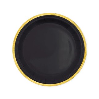 Talerzyk papierowy czarny Classic Gold 7cali 6szt. 159200