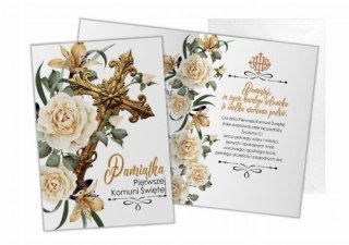 Kartka z życzeniami KARNET KOMUNIJNY KRZYŻ1