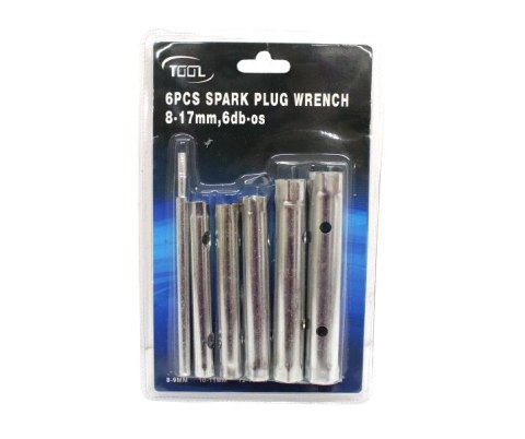 Zestaw kluczy rurowych do świec zapłonowych kpl 6szt opakowanie 22 x 14 cm NOB-2412