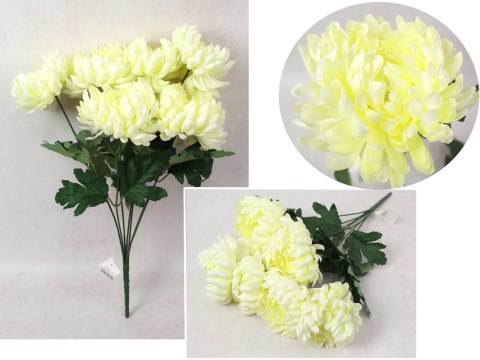 Bukiet CHRYZANTEMA wys. 55 cm, 7 łodyg (7 kwiatów 14x5 cm) BIAŁA MH-002D Bukiet CHRYZANTEMA wys. 55 cm, 7 łodyg (7 kwiatów 14x5 cm) BIAŁA MH-002D