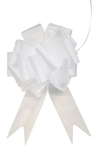 Kokardy ściągane rozm.5x 150cm 20szt. kolor biały ROS-3867