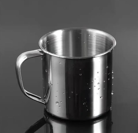 Kubek stalowy 13cm z uchem 1,33l. XJ4972
