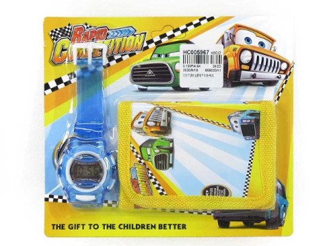 Zestaw portfel + zegarek 17 x 15cm AUTA BZES7319 Zestaw portfel + zegarek 17 x 15cm AUTA BZES7319