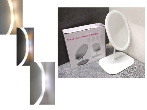Lusterko, lustro led owalne 26 x 19 cm BIAŁE jednostronne ZYT-50503 Lusterko, lustro led owalne 26 x 19 cm BIAŁE jednostronne ZYT-50503