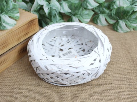 Osłonka wiklinowa rattanowa z plastikowym wkładem GNIAZDO 25 x 8 cm - BIAŁA MRY-16-25 Osłonka wiklinowa rattanowa z plastikowym wkładem GNIAZDO 25 x 8 cm - BIAŁA MRY-16-25