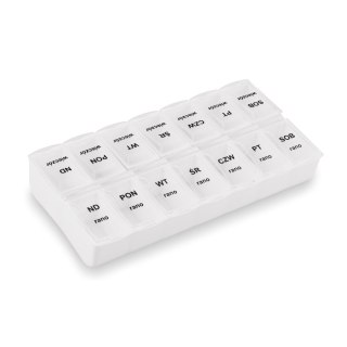 Tygodniowy pojemnik na tabletki z podziałem na rano i wieczór